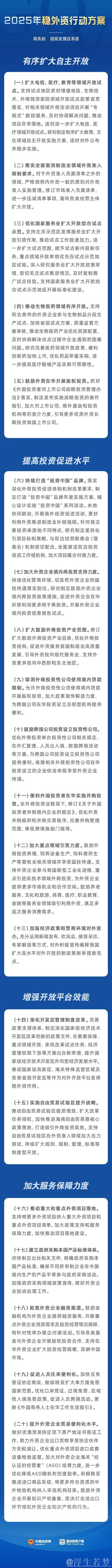 更大力度!中国稳外资20条发布 更大力度!中国稳外资20条发布